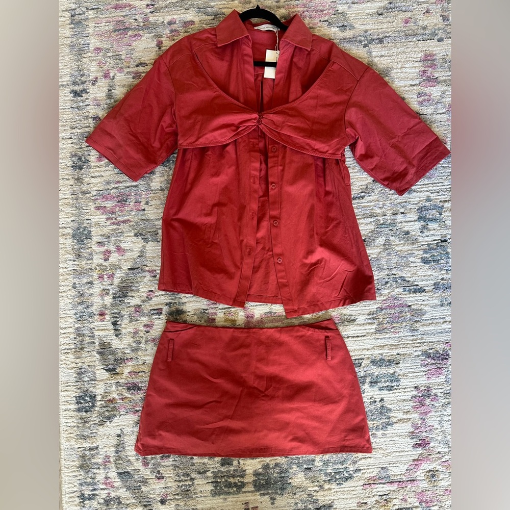 Modalità Vacanza Monica Tee and Skort Set in Rouge Size Medium